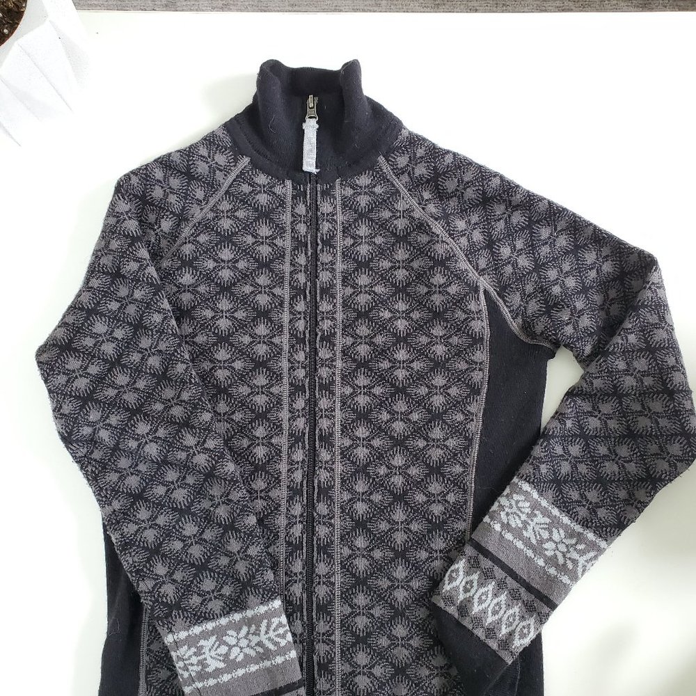 Athleta Double Diamond Full Zip Sweater, Sz Small